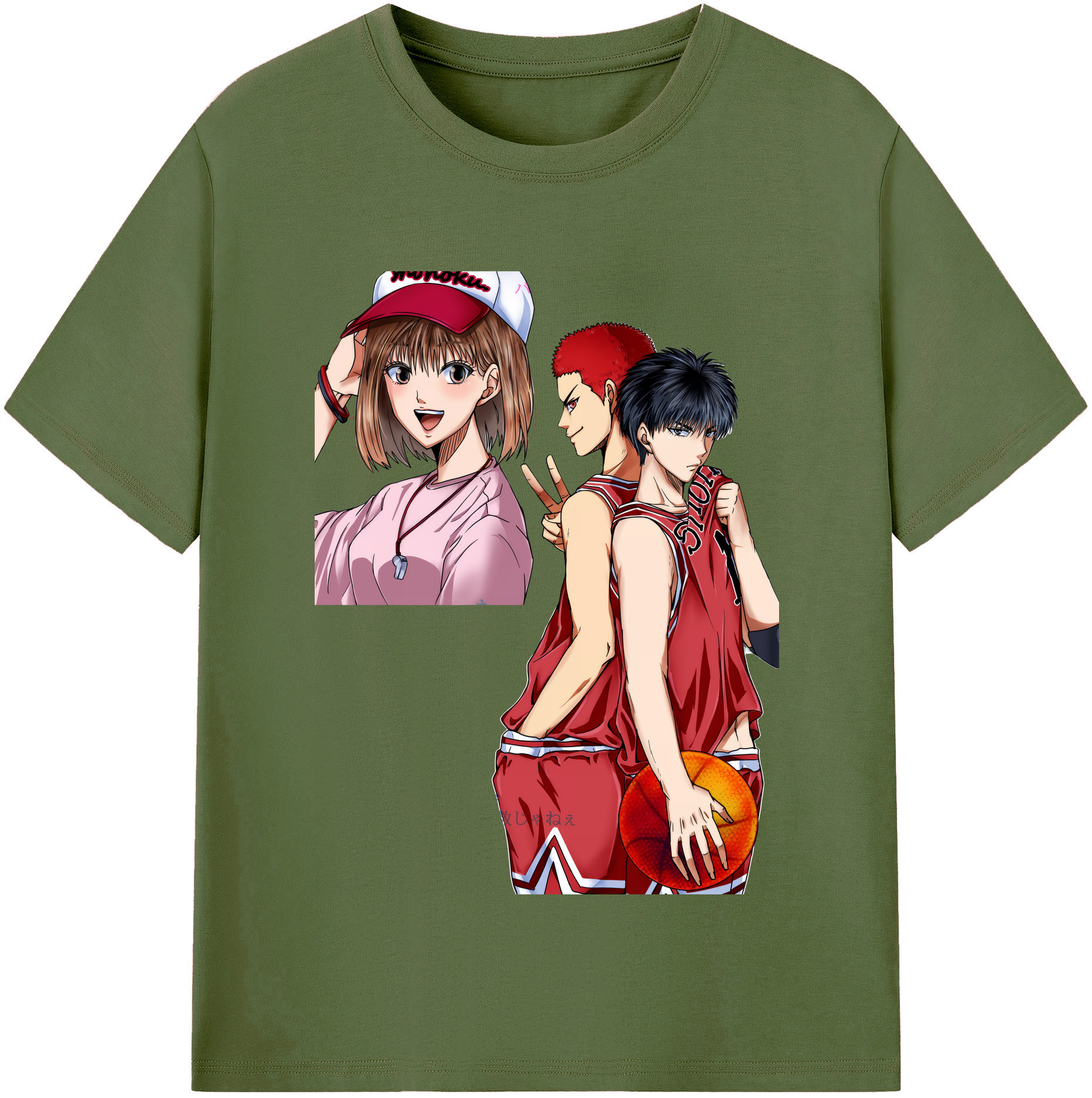 SLAM DUNK／スラムダンク 綿100％半袖Tシャツ（フロントプリント）